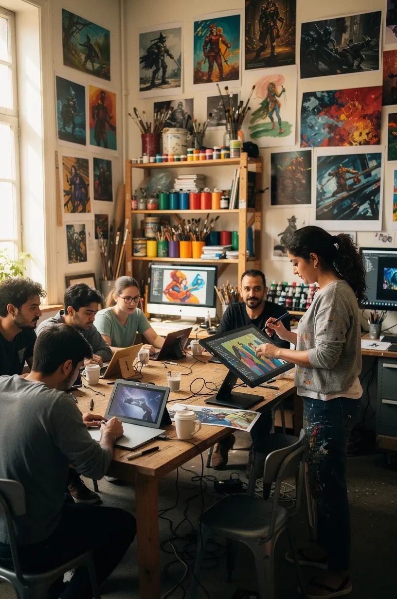 Futuristic electric vehicle charging in urban setting